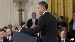 Le président Obama à l'issue de sa conférence de presse du 3 novembre à la Maison-Blanche