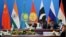 An Indian delegation attend a plenary meeting of the Shanghai Cooperation Organization (SCO) security secretary summit in Beijing, China, May 22, 2018.