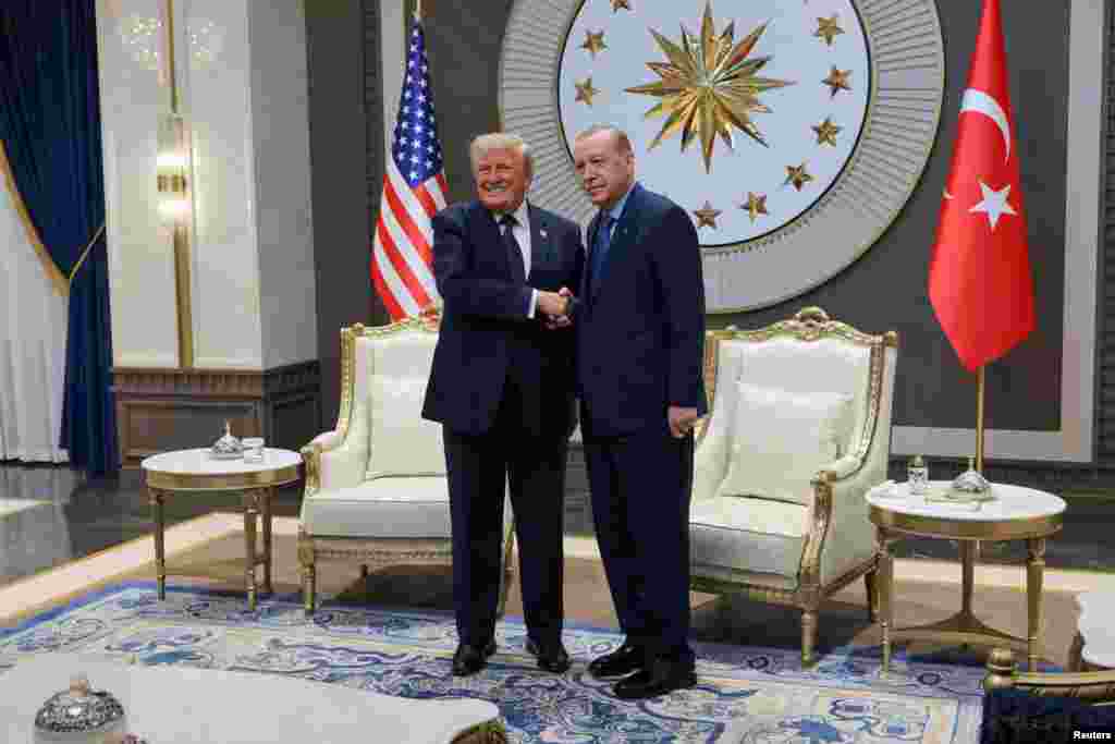  گالری عکس استقبال  رسمی اردوغان رییس جمهوری ترکیه از پرزیدنت ترامپ در آنکارا