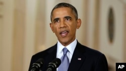 President Barack Obama addresses the nation in a live televised speech from the East Room of the White House, Sept. 10, 2013. 