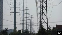 (FILE) This photo shows power lines in Hanoi, Vietnam, on June 8, 2023. 