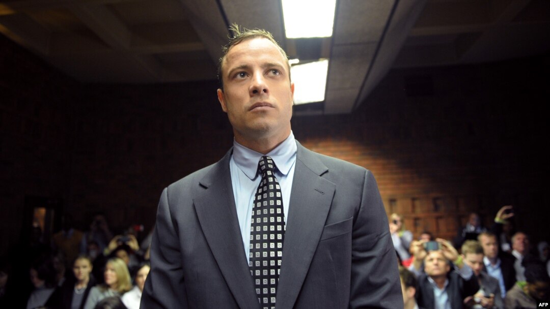 FILE - South African Paralympic sprinter Oscar Pistorius appearing at Magistrate Court in Pretoria.
