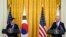 美國總統拜登和韓國總統文在寅2021年5月21日在白宮會談後舉行共同記者會。