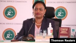 Judge Martha Koome attends the interview for the post of Chief Justice at the Supreme Court building in Nairobi