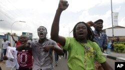 Une manifestation à Lagos, Nigeria, 18 mai 2016.