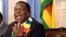 Zimbabwean President elect Emmerson Mnangagwa addresses a press conference in Harare, Aug, 3, 2018.