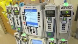 Medical devices are seen at Ochsner Medical Center in the New Orleans suburb of Jefferson, La., on Aug.11, 2021. The rapidly escalating surge in COVID-19 infections is once again overwhelming hospitals across the U.S.