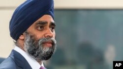 FILE - Canada's Defense Minister Harjit Singh Sajjan.