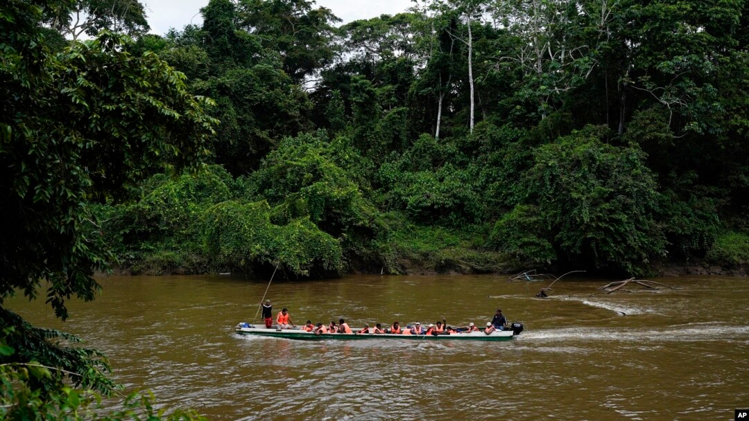 FILE - Migrants heading north arrive in Lajas Blancas, Darien province, Panama, on Oct. 6, 2023, after walking across the Darien Gap from Colombia.