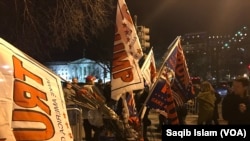 Trump Supporters, Opponents Clash on Inauguration Eve.