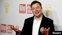 FILE PHOTO: Tesla's Musk pictured at an awards show