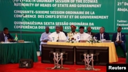 Officials from West African countries attend the 56th Ordinary Session of the ECOWAS Authority of Heads of State and Government in Abuja, Nigeria, Dec. 21, 2019. 