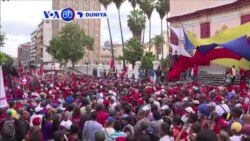 VOA60 DUNIYA: VENEZUELA Dumbin Mutane Dake Goyon Bayan Shugaba Nicolas Maduro Na Venezuela Sun Taru A Kofar Fadar Shugaban Kasa