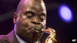 FILE - Tenor saxophonist Maceo Parker performs at the Paleo Festival in Nyon, Switzerland, July 25, 2001. 