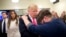 FILE - Pastor Joshua Nink, right, prays for Republican presidential candidate Donald Trump, after a Sunday service at First Christian Church, in Council Bluffs, Iowa, Jan. 31, 2016.