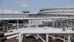 FILE PHOTO: Mero central oil tank farm, near Nelahozeves