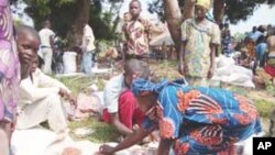 WFP food distribution in Bozene, Equateur Province, DRC