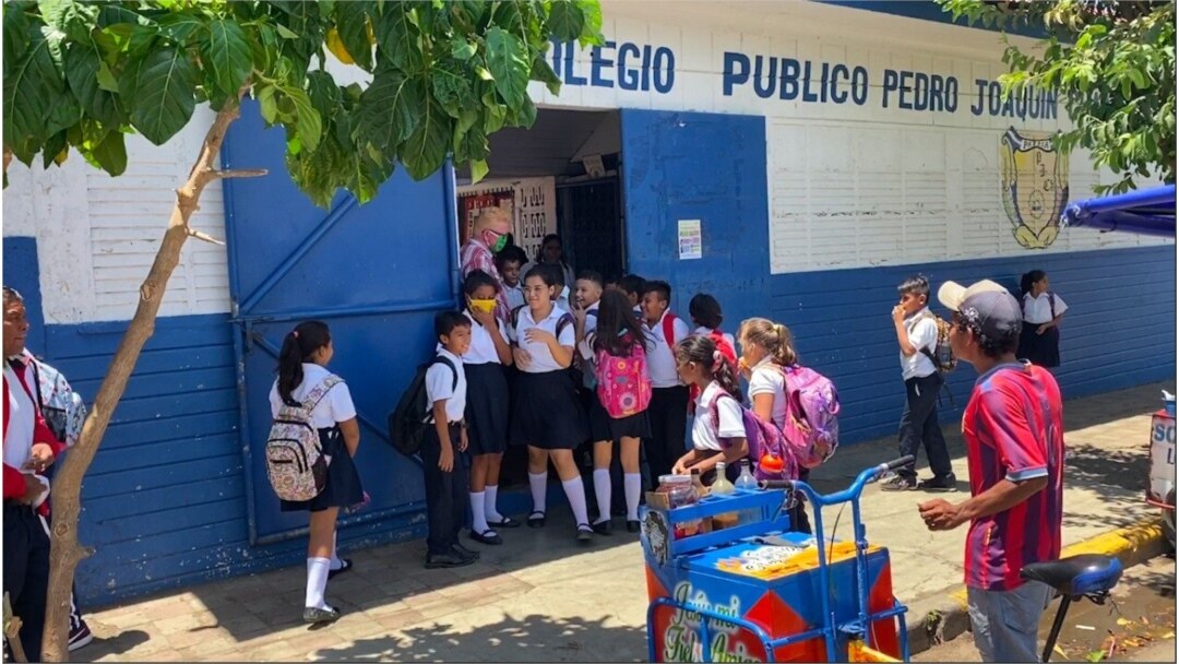 Un colegio público en Nicaragua. El gobierno anunció este lunes la modalidad de teleclases para todo el país por la crisis causada por el coronavirus. [Foto: Daliana Ocaña.VOA].