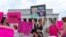 Fans and supporters of pop star Britney Spears protest at the Lincoln Memorial, during a 'Free Britney' rally, July 14, 2021, in Washington. 
