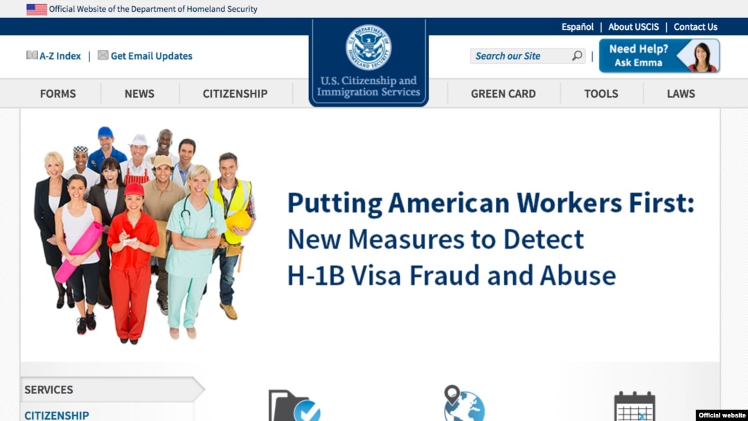 Vebsajt američke Imigracione službe nagoveštava novi pristup u izdavanju H1-B viza