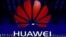 FILE - The Huawei logo is seen during the Mobile World Congress in Barcelona, Spain, Feb. 26, 2018.