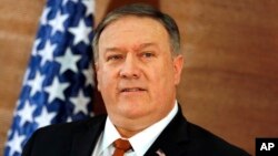 Menteri Luar Negeri AS Mike Pompeo, di Universitas Amerika di Kairo, Mesir, Januari 10, 2019. (Foto: dok).