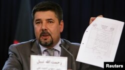 Rahmatullah Nabil, head of Afghanistan's National Directorate of Security (NDS), during a news conference in Kabul, September 7, 2011. 