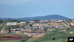 FILE - This photoshows the private compound homestead of South African President Jacob Zuma in Nkandla, South Africa.