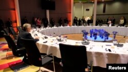 European Parliament President Antonio Tajani and European Commission President Jean-Claude Juncker attend a round table at the European Union leaders summit that aims to select candidates for top EU institution jobs, in Brussels, Belgium, June 30, 2019.