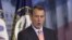 Ketua DPR AS John Boehner saat memberikan konferensi pers di Capitol Hill, Minggu (15/5).