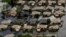 Homes are surrounded by water from the flooded Brazos River in the aftermath of Hurricane Harvey, in Freeport, Texas, Sept. 1, 2017.