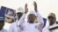 FILE — Chad's president-elect and former military transitional leader Mahamat Idriss Deby Itno is pictured during a political rally at the crowd at the Place des Nations during his final campaign, in N'Djamena on May 4, 2024.