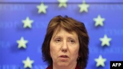 Visoka predstavnica EU Ketrin Ešton na konferenciji za novinare u Briselu