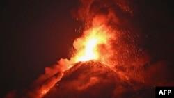 Fuego volcano erupts as seen from Alotenango, Sacatepequez department, some 65 kilometres southwest Guatemala City, March 10, 2025. 