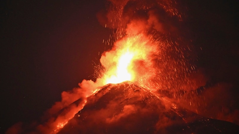 Residents evacuated as Guatemalan volcano spews lava, rocks 