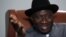 Nigeria's President Goodluck Jonathan speaks during an interview with Reuters in New York, September 26, 2012. 
