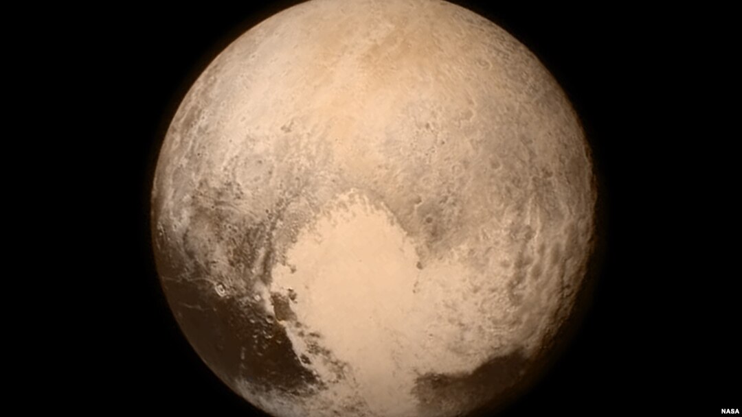 美国宇航局7月13日公布的冥王星图像，这是新视野号从距离76万8千公里处拍摄的。 