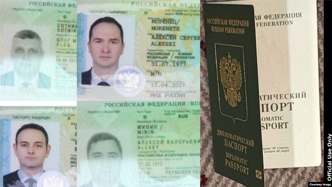 Diplomatski pasoši pojedinih ruskih operativaca