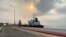 Photo released by Venezuela shows the Iranian-flagged oil tanker Fortune docked at the El Palito refinery after its arrival on May 25, 2020. 