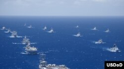 Ships and submarines participating in Rim of the Pacific (RIMPAC) exercise. (File)