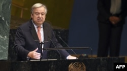 Antonio Guterres à l'ONU à New York le 25 septembre 2018.