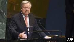 Antonio Guterres, Secrétaire général des Nations Unies à New York le 25 septembre 2018.