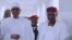 Shugaba Muhammad Buhari a fadarsa dake Abuja. Ranar Juma'a 5, ga watan Mayu shekara 2017&nbsp;