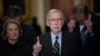 (FILES) US Senate Minority Leader Mitch McConnell, Republican of Kentucky, speaks during a press conference after Republican senators met during a policy luncheon at the US Capitol in Washington, DC, on January 17, 2024.