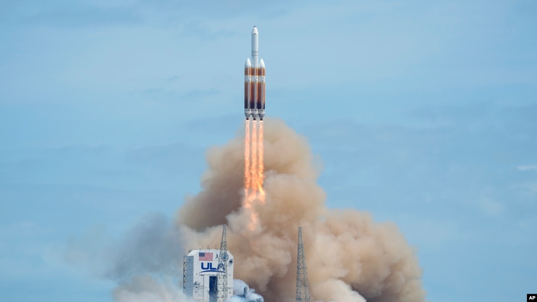 Запуск Delta IV Heavy с космодрома на мысе Канаверал 9 апреля 2024 года