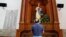 A Catholic parishioner prays at the Metropolitan Cathedral amid a suspension of diplomatic ties between Nicaragua and the Vatican, in Managua, Nicaragua, March 12, 2023.