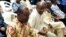 Les généraux Djibrill Bassolé et Gilbert Diendéré  lors de leur procès à Ouagadougou, le 27 avril 2017.