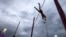 Australia's Alana Boyd clears the bar in the women's pole vault final.