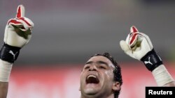 Essam El-Hadary à Benguela, le 25 janvier 2010.