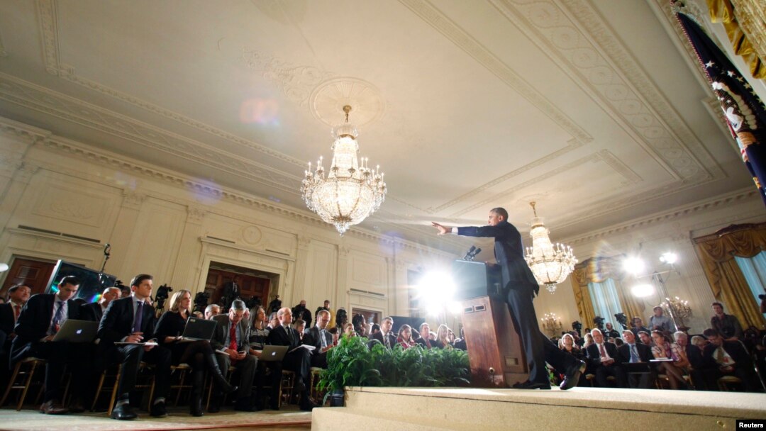 Predsednik Barak Obama na konferenciji za novinare u Beloj kući